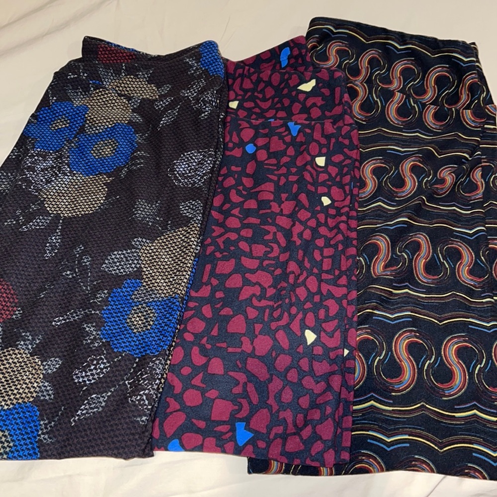 LuLaRoe TC leggings 3 pair